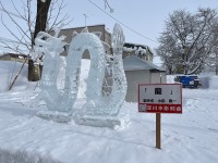深川氷彫刻会による氷像