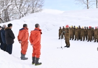 氷雪まつり自衛隊受入れ式自衛隊あいさつ