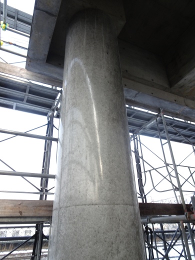 北西庇部分の丸柱