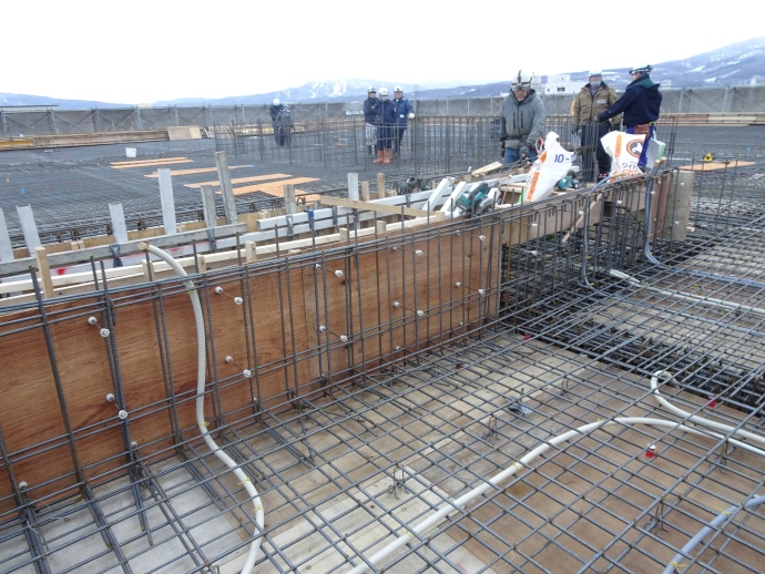 塔屋（ペントハウス）部分の配筋状況