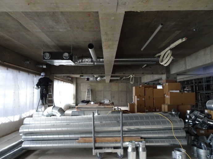 2階内部の工事状況