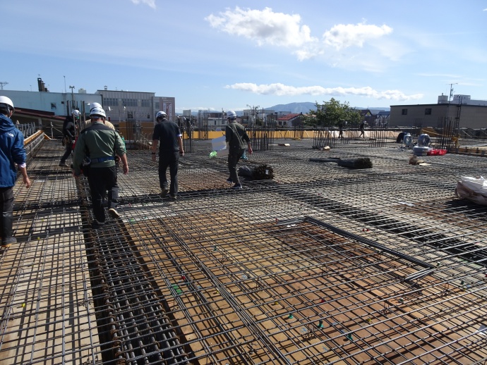 コンクリート打設前の配筋状況