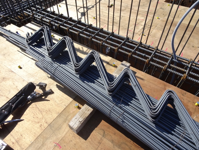 階段部分の鉄筋