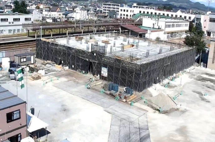 1階躯体、2階床コンクリート工事