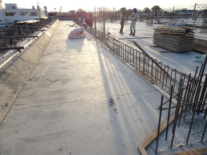 コンクリート打設後