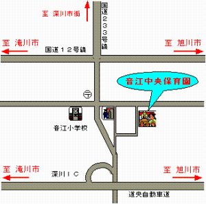 音江中央保育園所在図