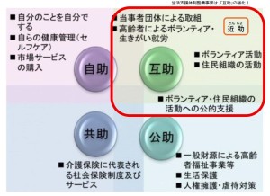 自助・互助・共助・公助の図