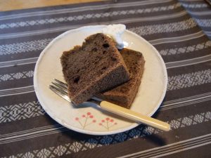 黒米シフォンケーキの写真