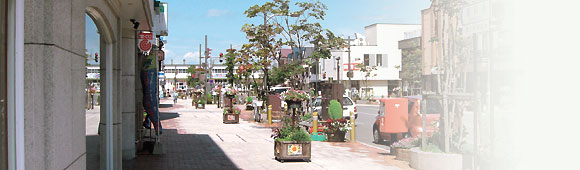 駅前商店街の写真