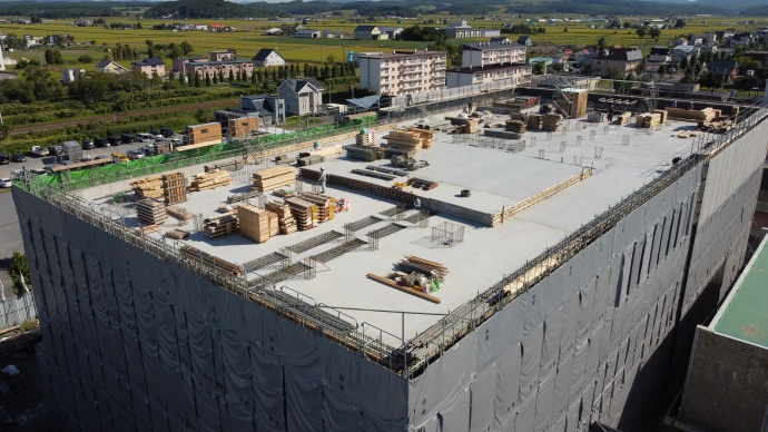 工事現場の状況（屋上から撮影）