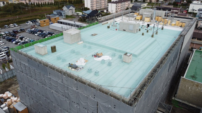 工事現場の状況（屋上から撮影）