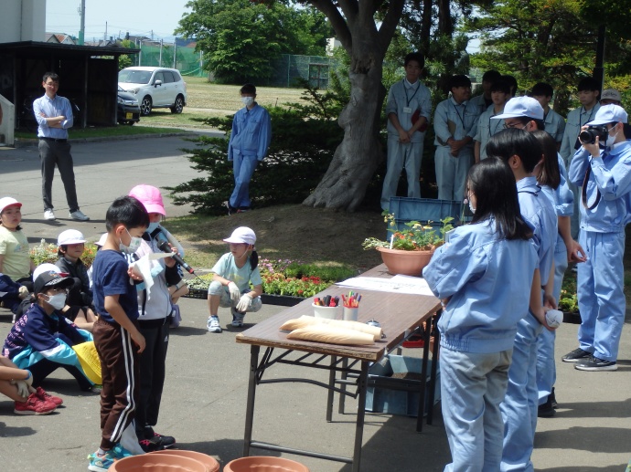 一已小学校　2年1組、納内小学校　3年生と4年生、音江小学校　2年生