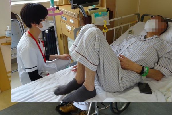 体調を確認中