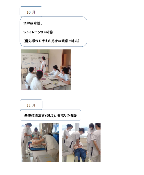 2024年度新人看護師研修実績