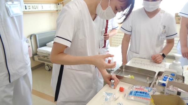 点滴の準備