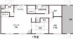 1号室の間取りの画像