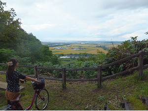 国見峠から見る深川市の風景写真