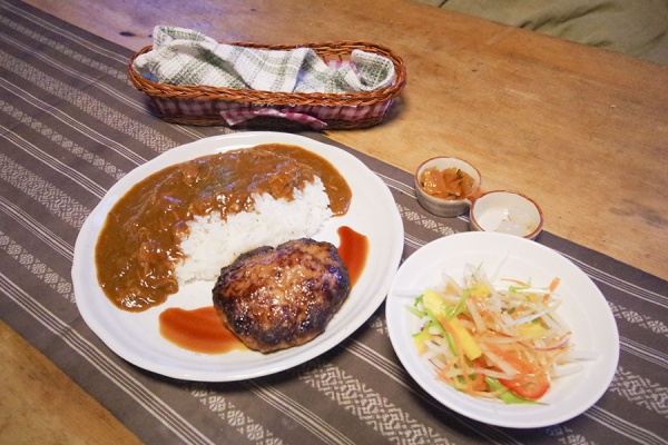 カレーハンバーグ 一人前の写真