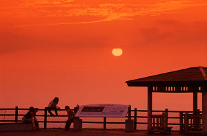 戸外炉峠の夕日