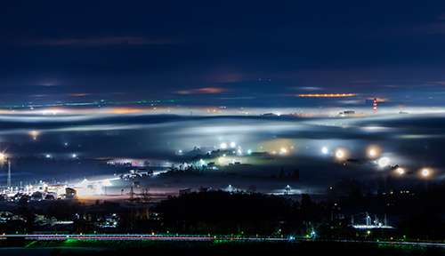 夜景雲海